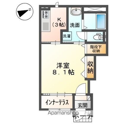 フィールドアップ雅[1K/33.86m2]の間取図