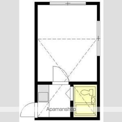 東京都中野区大和町３丁目[1K/12.29m2]の間取図