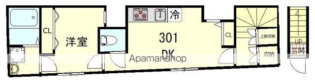 東京都練馬区練馬３丁目[1DK/35.54m2]の間取図