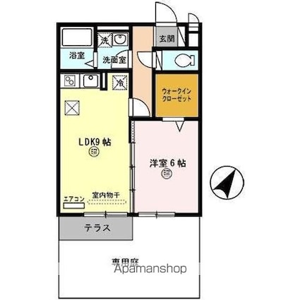 レセンテ出町　Ｃ棟[1LDK/40.07m2]の間取図