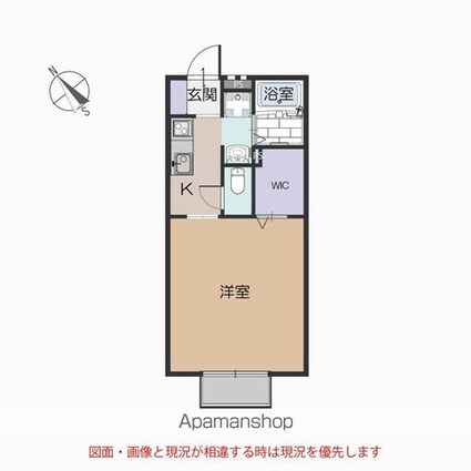 プラウド岩崎[1K/30.4m2]の間取図