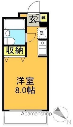 東京都世田谷区梅丘３丁目[1R/16.18m2]の間取図