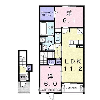 コンフォール[2LDK/59.09m2]の間取図