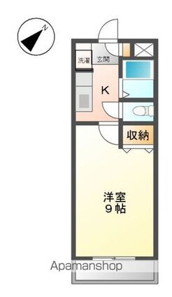 セゾンしおひⅡ[1K/26.18m2]の間取図