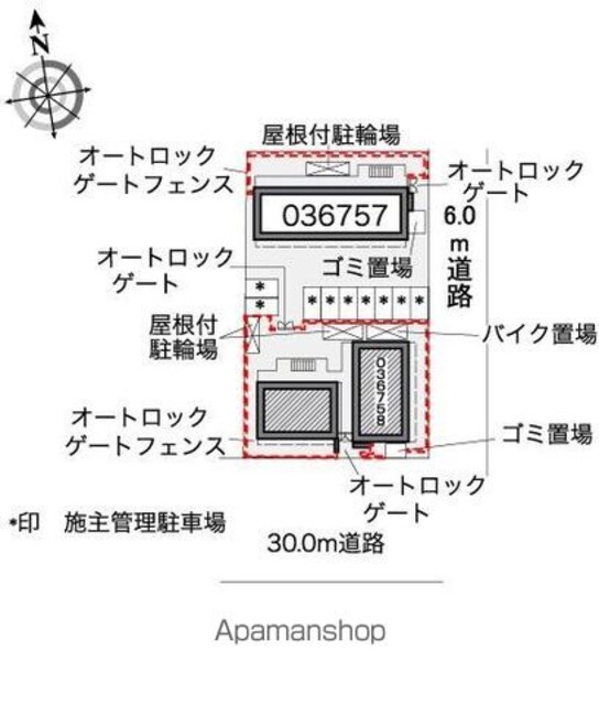 レオパレス和[1K/20.81m2]の配置図