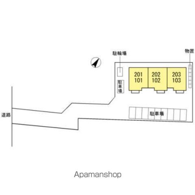アーバンコア長者[2LDK/63.82m2]の配置図