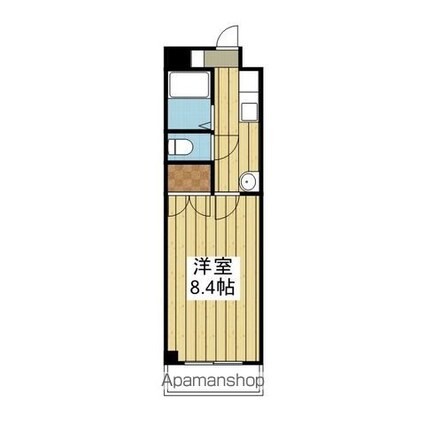 ブラウンハイム味酒[1K/25.2m2]の間取図