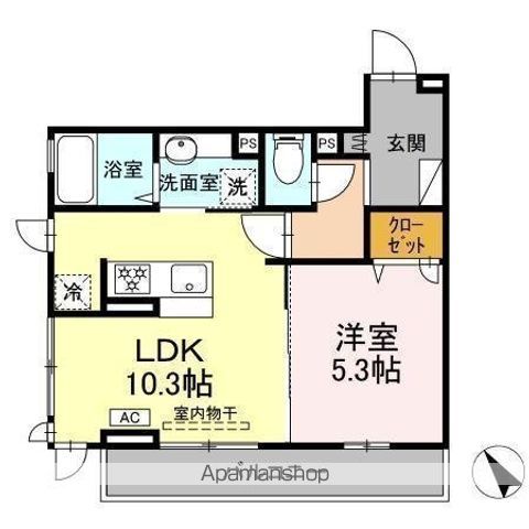 同じ建物の物件間取り写真 - ID:214059708414