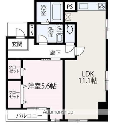 ステラハウス成増[1LDK/43.8m2]の間取図