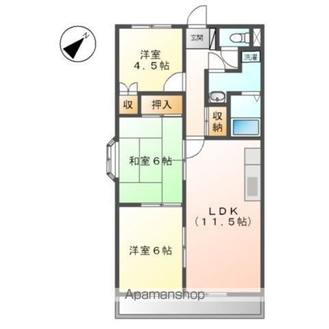 メゾン・ド・Ｋ　セセラギ[3LDK/61.36m2]の間取図