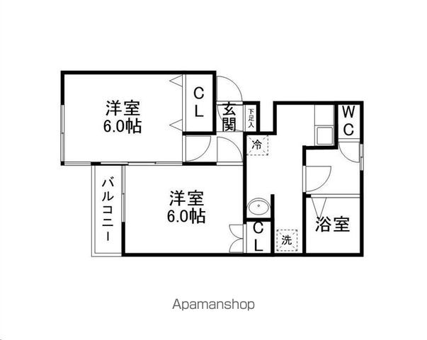 第十二ショーケービルの間取り写真