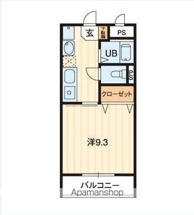 ボンヌ・シャンス[1K/32.16m2]の間取図