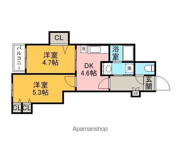 クレイドル藤崎の間取り写真