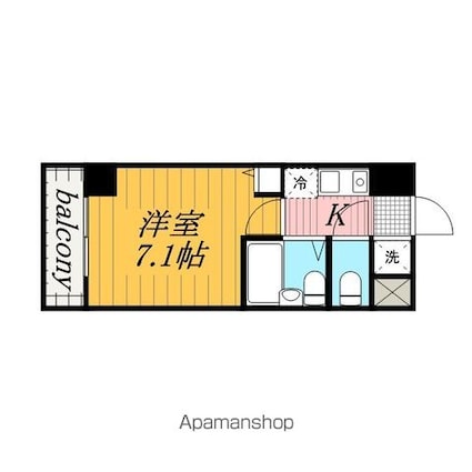 プライムアーバン住吉[1K/20.17m2]の間取図