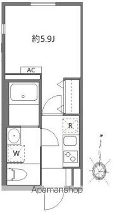 グランピア荻窪[1K/21m2]の間取図
