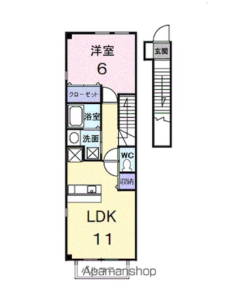 フェリーチェ[1LDK/44.9m2]の間取図