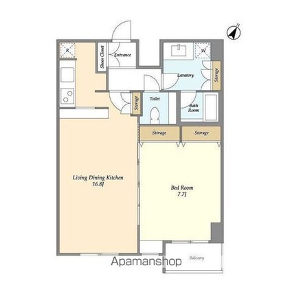 ナーベルお茶の水[1LDK/57.88m2]の間取図