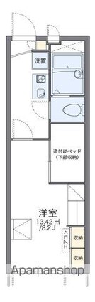 レオパレスこーぽ谷本Ⅱ[1K/22.35m2]の間取図