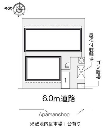 レオパレスエスポワール比島[1K/20.28m2]の配置図