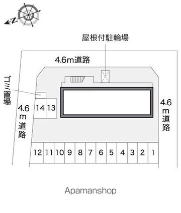 レオパレス若槻[1K/20.28m2]の配置図