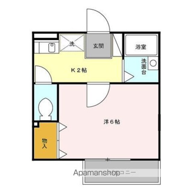 アビタシオンフレンド[1K/21.11m2]の間取図