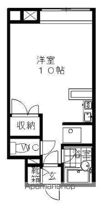 クローバーマンションパオ[1R/26.5m2]の間取図