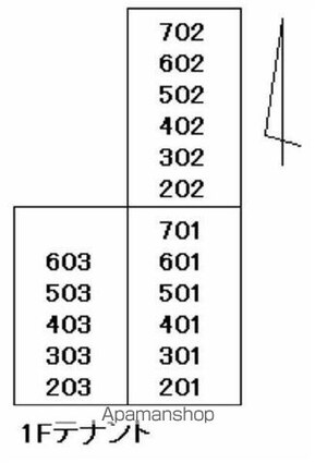 コリドールウエスト[1R/29.41m2]の配置図