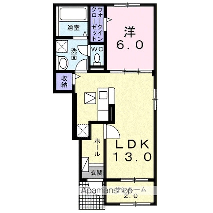 ソレイユ　Ａ[1LDK/50.01m2]の間取図