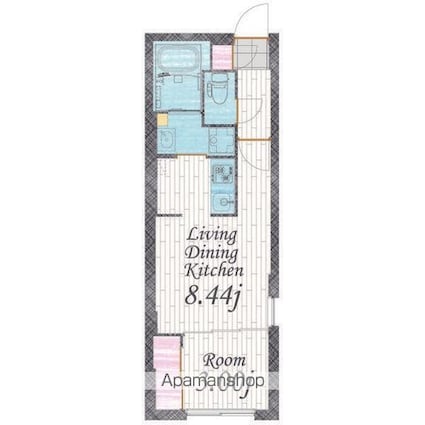 ｑｕａｄｏｒ吹上ＶＥＲＴ[1LDK/28.99m2]の間取図
