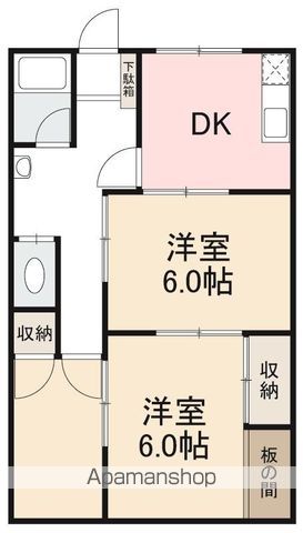 川西アパートの間取り写真