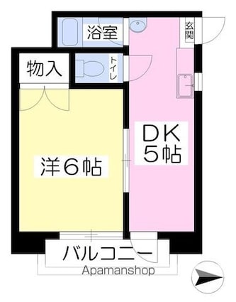 オックスフォードサーカスＯＪＹＯＫＡ[1DK/21.08m2]の間取図