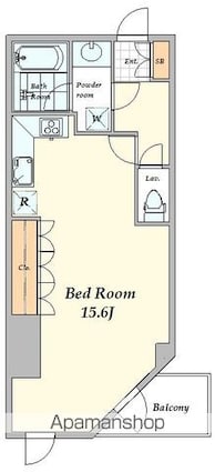 リエトコート四谷[1R/40.99m2]の間取図
