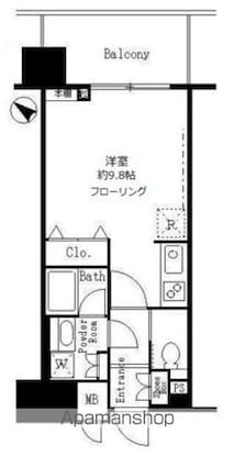 サンクレール荒川ブランガーデン[1R/27.43m2]の間取図