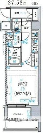 ベルシード氷川台[1K/27.58m2]の間取図
