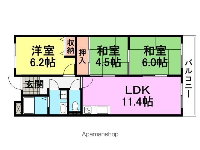 アルトピノ立花の間取り写真