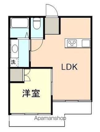 ゴールデンヴィラＭⅢ[1LDK/42.72m2]の間取図