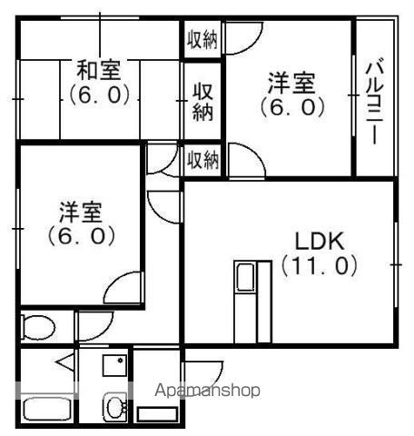 クレール香里ヶ丘の間取り写真