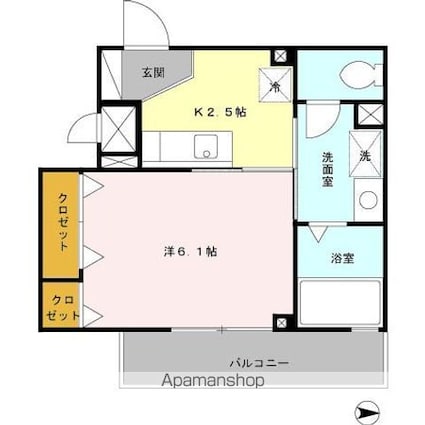 Ｃｈｅｒｒｙ　Ｃｏｕｒｔ[1K/26.46m2]の間取図