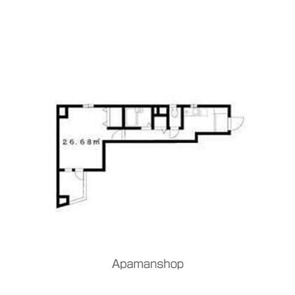 シーサイドヴィラ[1K/26.68m2]の間取図