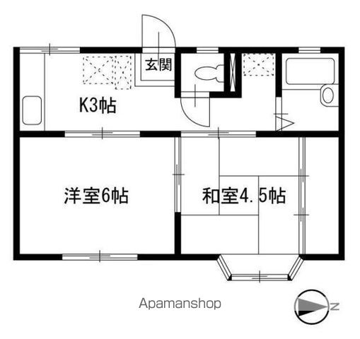 【国分寺市東恋ヶ窪のアパートの間取り】