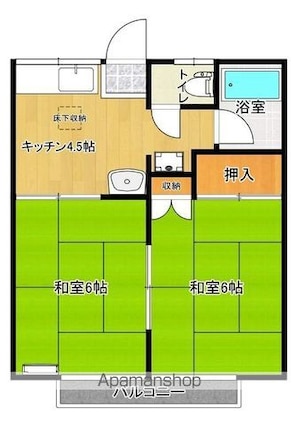 メゾンビィーズ[2K/34.78m2]の間取図