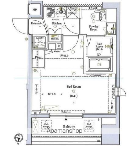 【中野区弥生町のマンションの間取り】