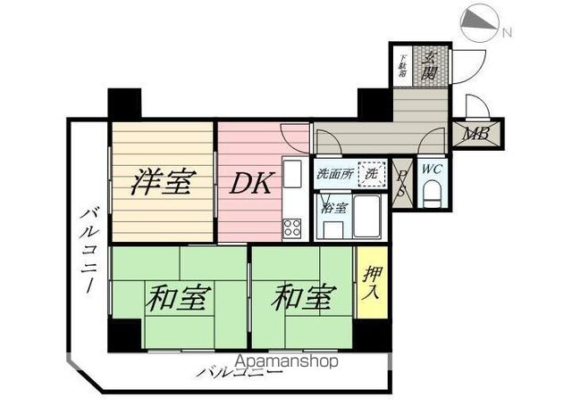 ライオンズマンション生麦第2の間取り写真