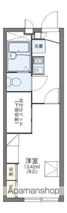 レオパレス緑町[1K/22.35m2]の間取図