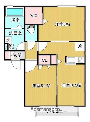 ＮＥＸＴアネックスＢ棟[2LDK/55.11m2]の間取図