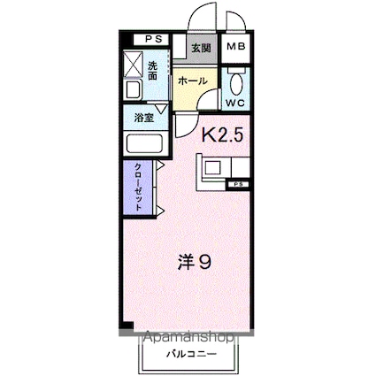 フラン・カーサ[1R/30.24m2]の間取図