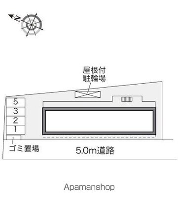 レオパレスラーク[1K/19.87m2]の配置図