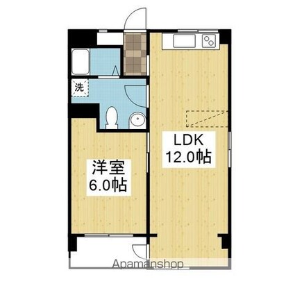 愛媛県松山市北土居３丁目[1DK/46.6m2]の間取図