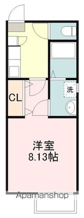 クレフラスト台原駅前[1K/24.7m2]の間取図