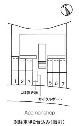 広島県広島市西区高須台４丁目[2LDK/58.1m2]の配置図